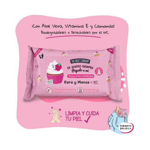 Strawberry & Cream Hands and Face Wipes