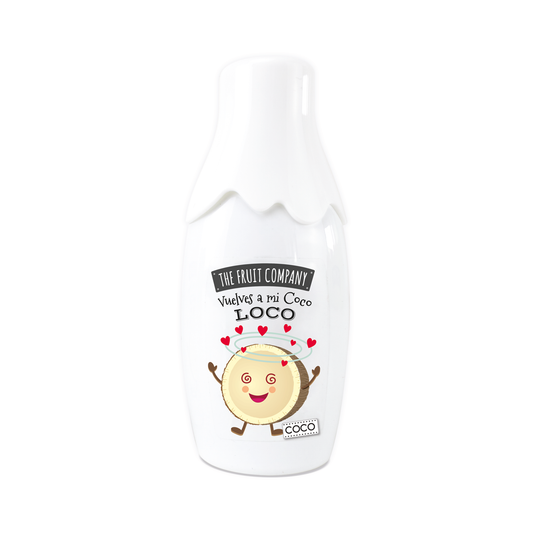 Bottle of The Fruit Company Mango Eau de Toilette with Aloe Vera, featuring a white background and a cartoon mango character on the label.