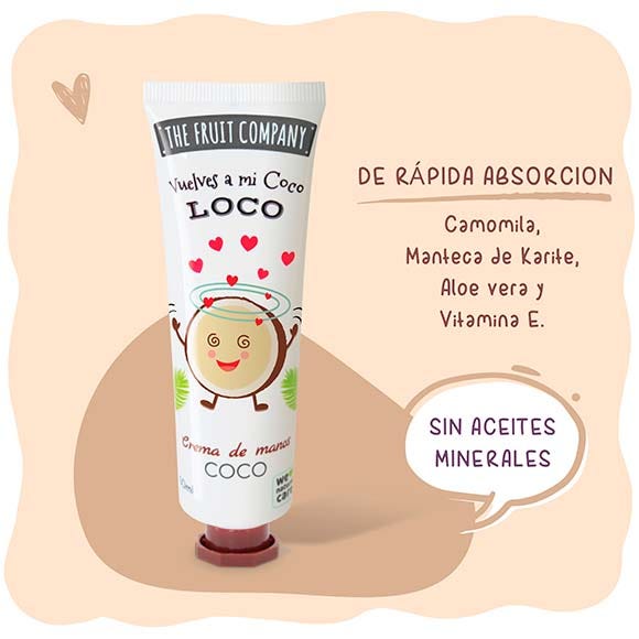 Hand cream with cartoon character packaging on a beige background