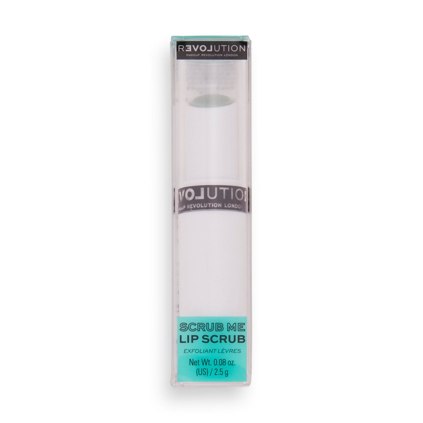 Revolution Scrub Me Lip Scrub packaging on a white background