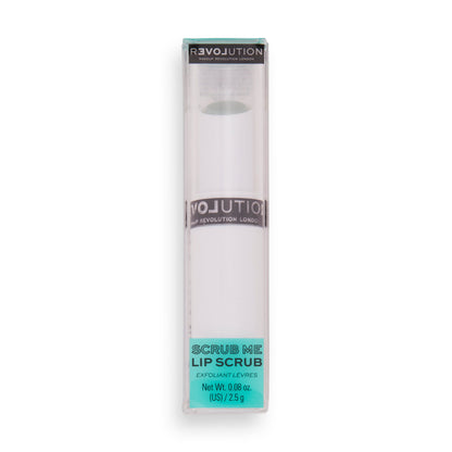 Revolution Scrub Me Lip Scrub packaging on a white background